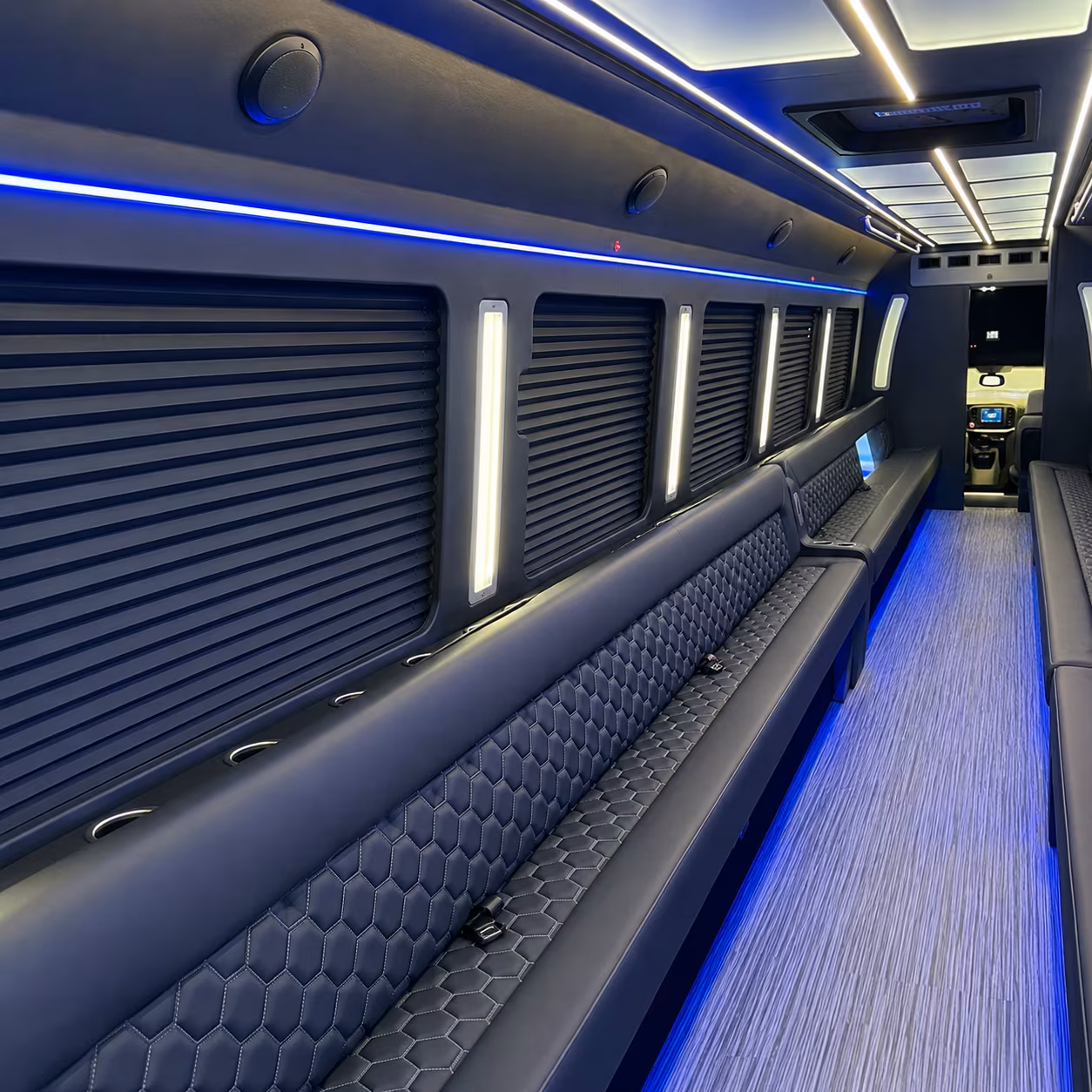 Winston-Salem Bachelor & Bachelorette Transportation party bus interior