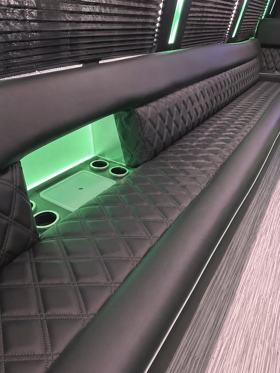 Winston-Salem Birthday, Sweet 16, & Quinceañera Transportation party bus interior