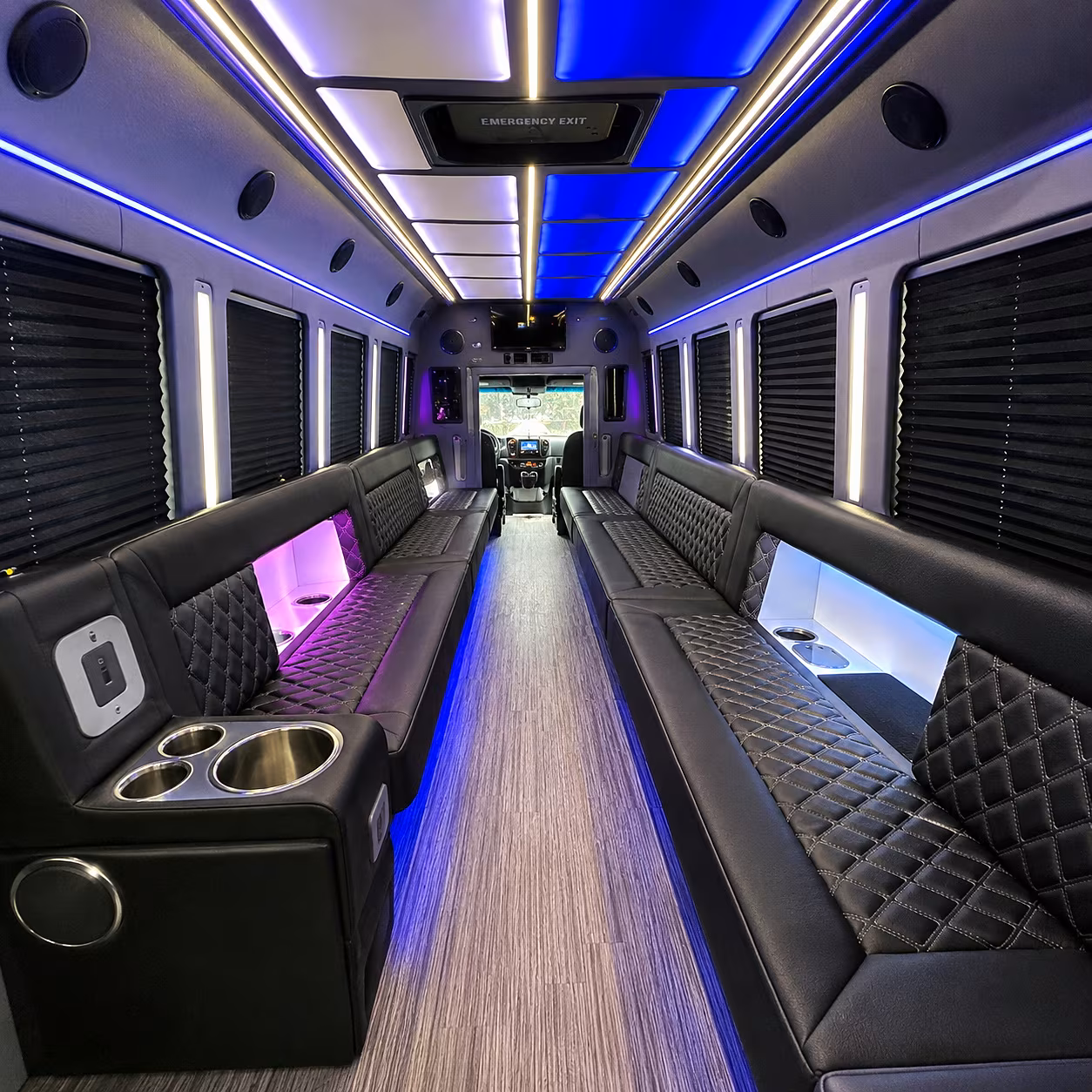 Winston-Salem Concert & Music Festival Transportation party bus interior
