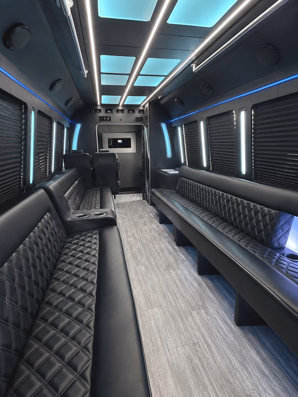 Winston-Salem Private Event Transportation party bus interior