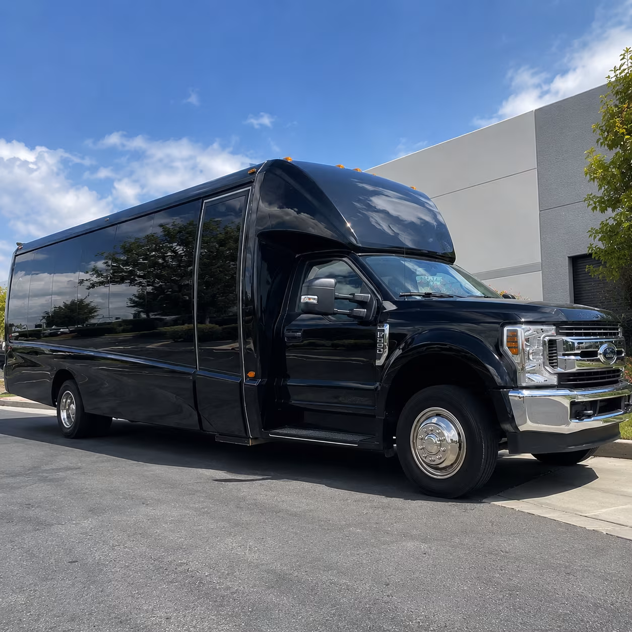 Winston-Salem School Event Transportation party bus exterior