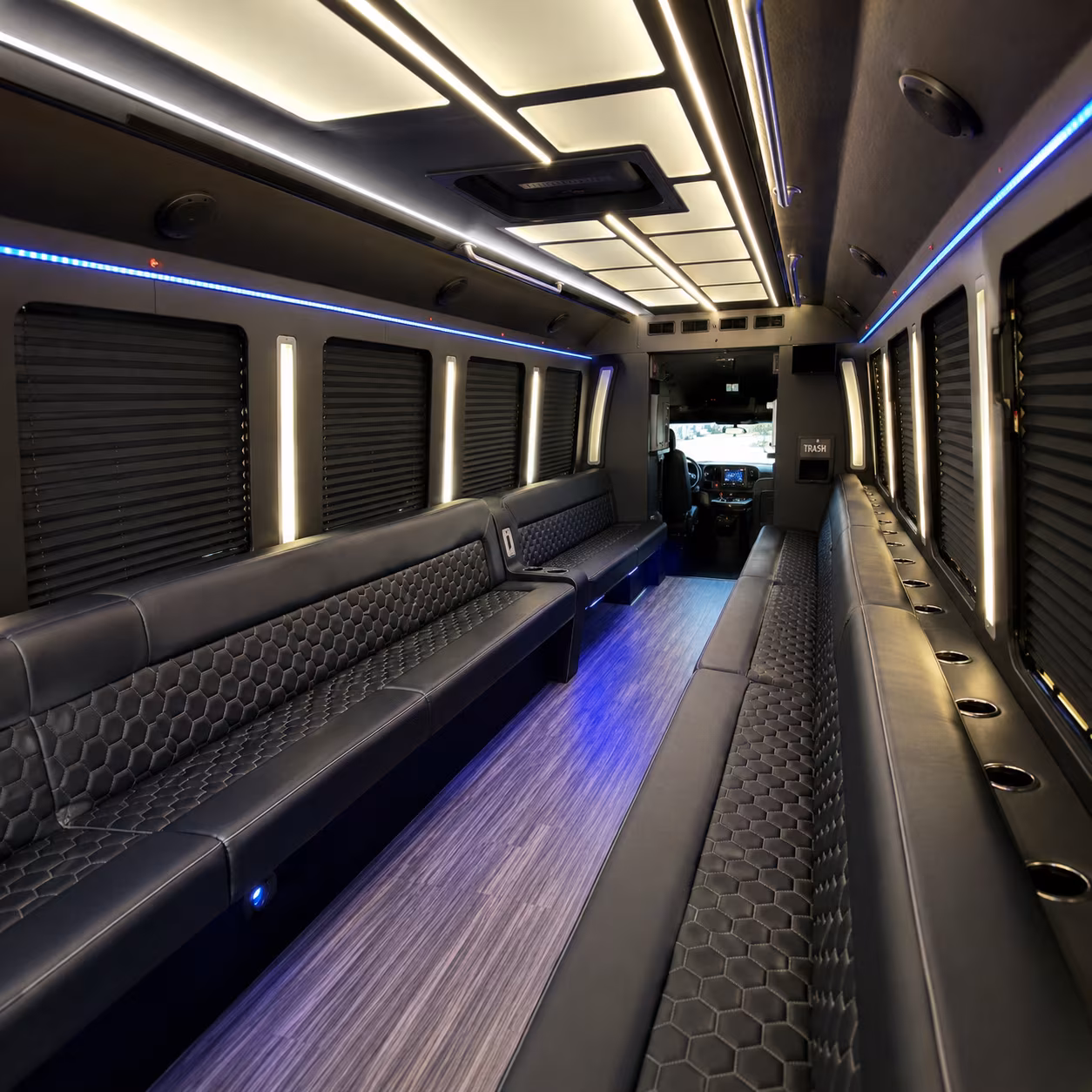 Winston-Salem Wedding Transportation onboard seating