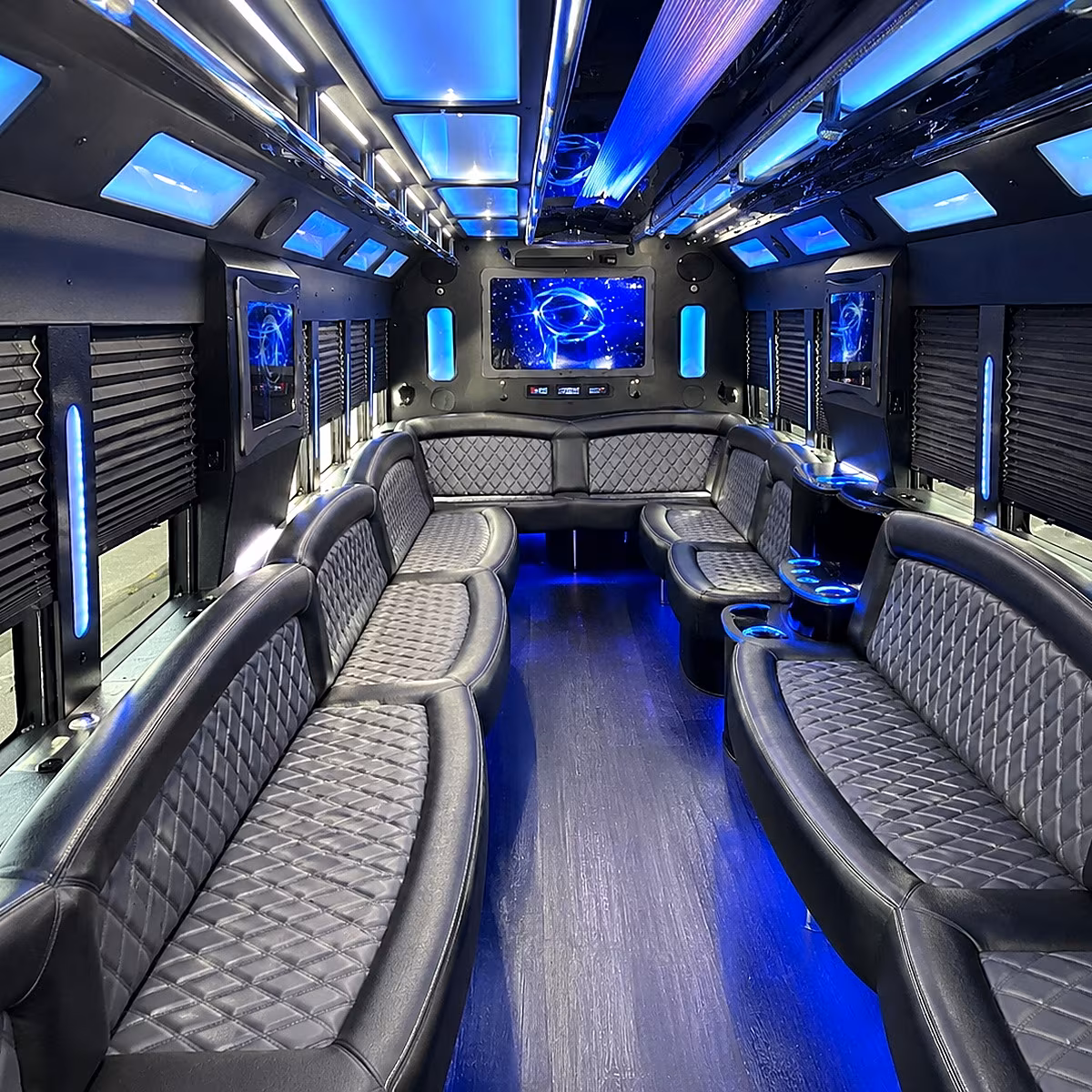 Winston-Salem Winery Tour & Pub Crawl Transportation party bus interior